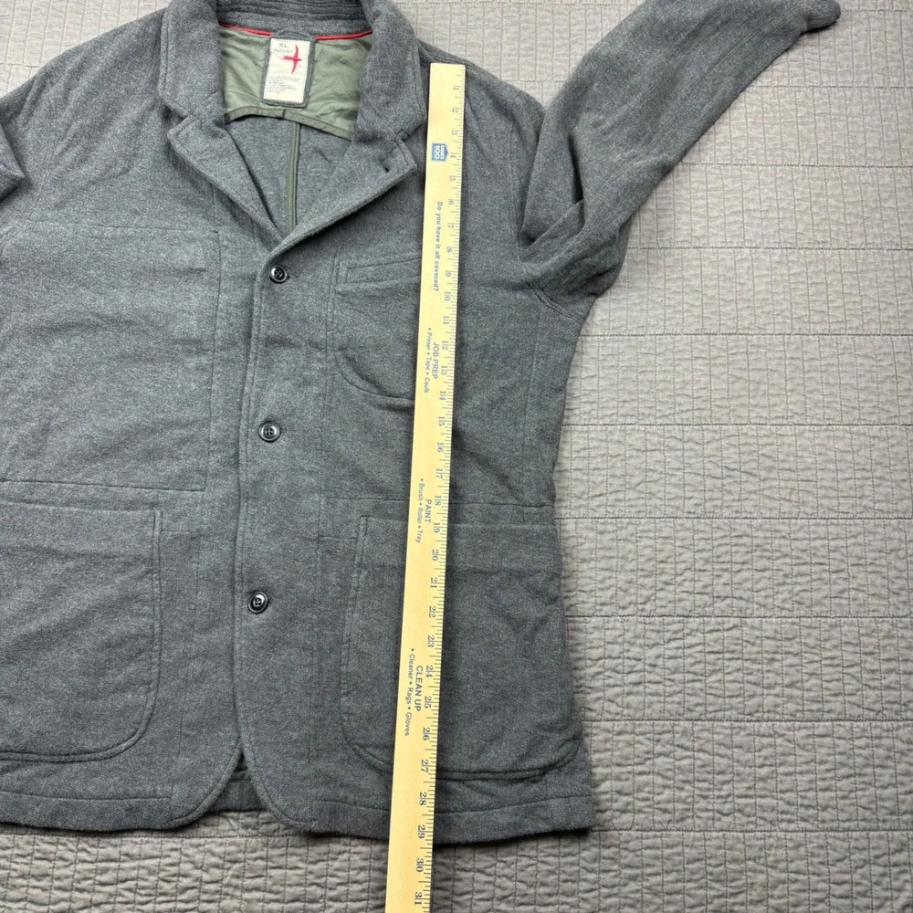 Relwen Trap Blazer Mens XL Gray Cotton Unstructured Sport Coat Jacket